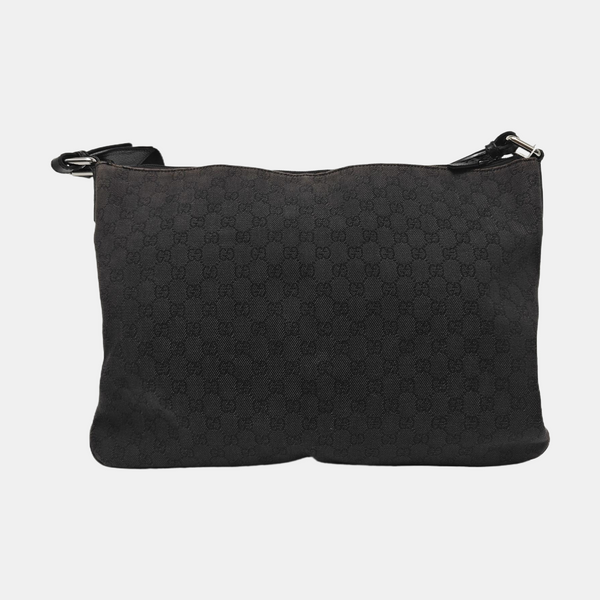Monogram Canvas Shoulder Bag Black