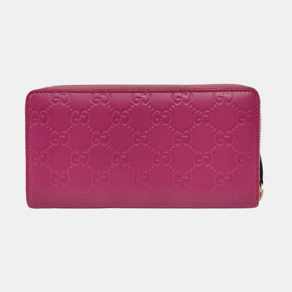 Signature Monogram Calfskin Red Wallet