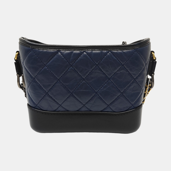GABRIELLE Small Quilted Calfskin Blue