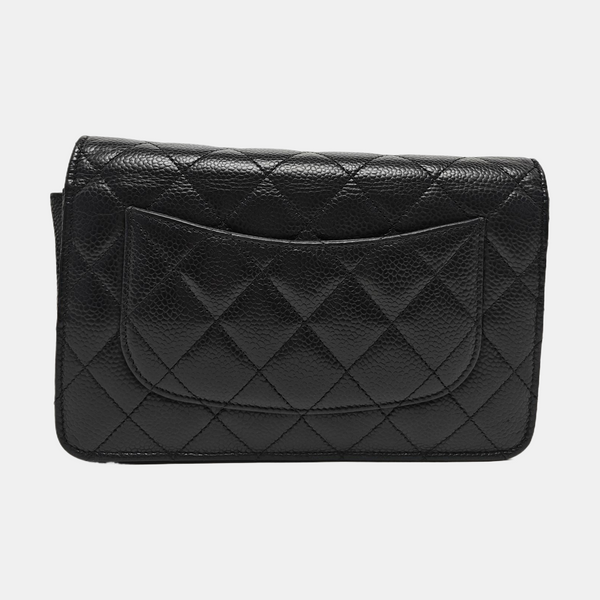 WOC Quilted Grained Calfskin Black