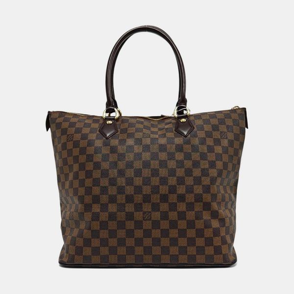 SALEYA Damier Ebene Coated Canvas Brown