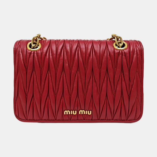 Crystal Quilted Lambskin Red