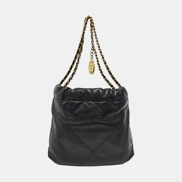 CHANEL 22 Mini Quilted Calfskin Black