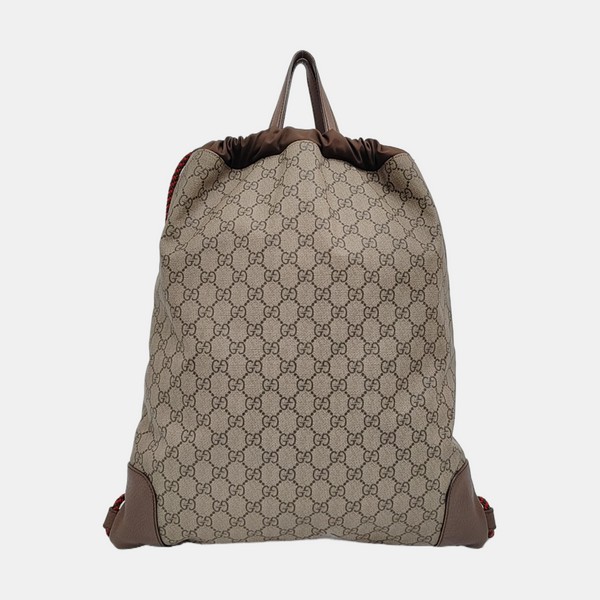Monogram Coated Canvas Backpack Black