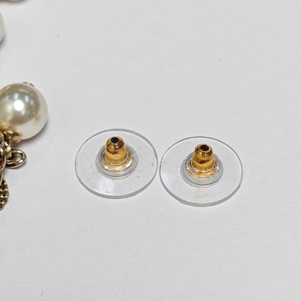 CC Logo Metal Gold Earrings