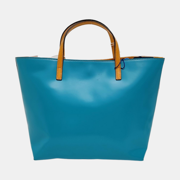 Calfskin Top Handle Bag Blue