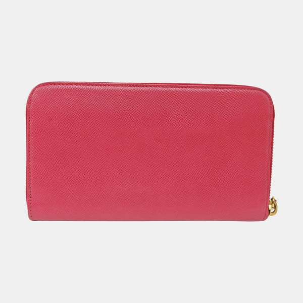 Fiocco Bow Saffiano Calfskin Red Wallet