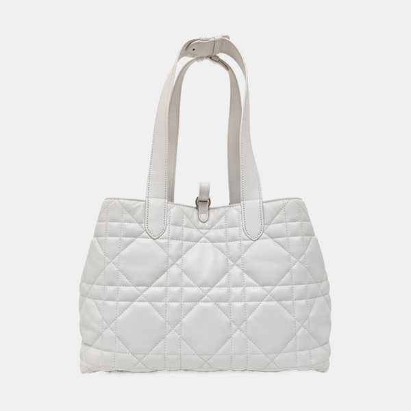Toujours Medium Cannage Calfskin White