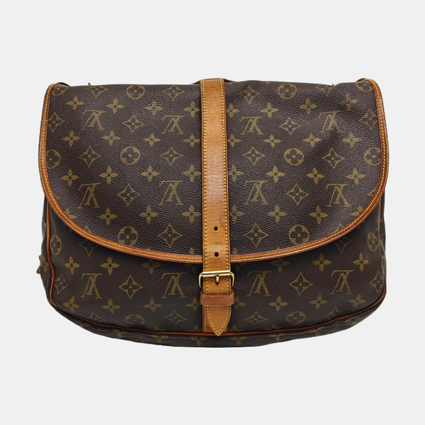 SAUMUR 35 Monogram Coated Canvas Brown