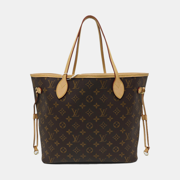 NEVERFULL MM Monogram Coated Canvas Brown