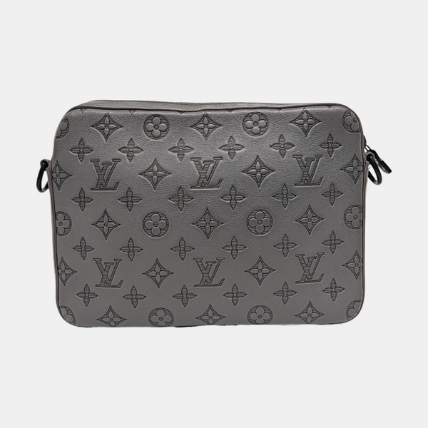TRIO Monogram Calfskin Gray