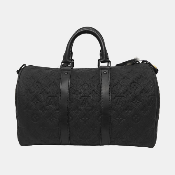 KEEPALL 35 Monogram Calfskin Black