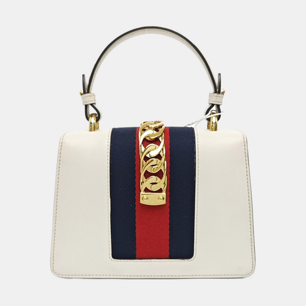 Sylvie Mini Calfskin White