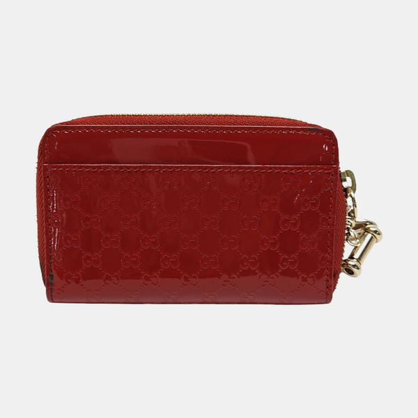 Monogram Patent Leather Coin Purse Red