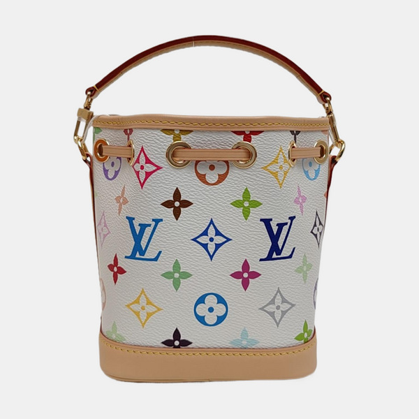 LV × TM NOÉ Nano Monogram Coated Canvas White