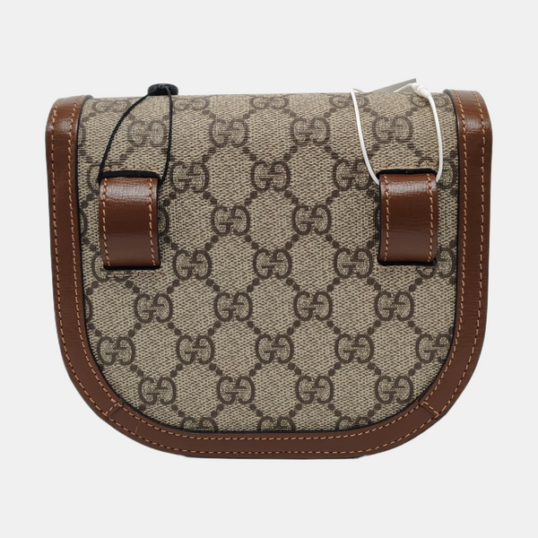 Authenticated pre-owned Horsebit 1955 Monogram Coated Canvas Brown - Belt Bag at Looply