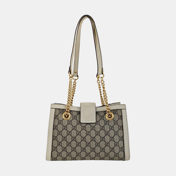 Padlock Small Monogram Coated Canvas Beige