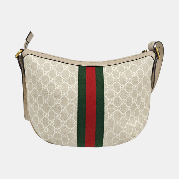 Authenticated pre-owned Ophidia Small Monogram Coated Canvas Beige - Shoulder Bag at Looply
