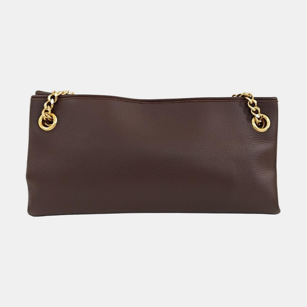 Calfskin Shoulder Bag Brown