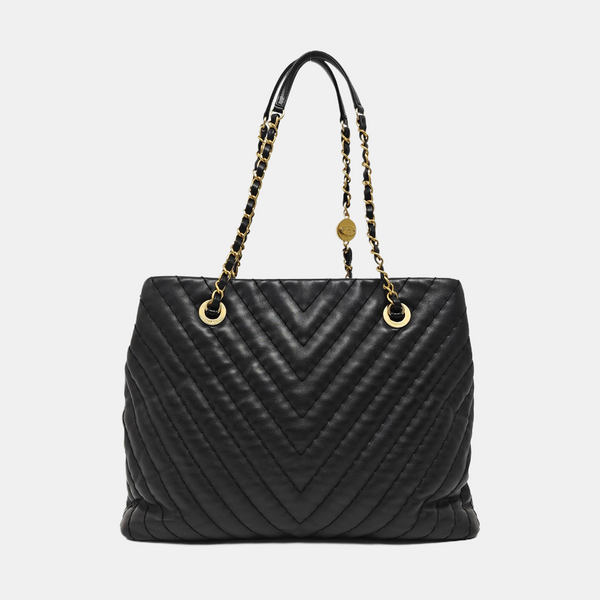 Chevron Calfskin Black