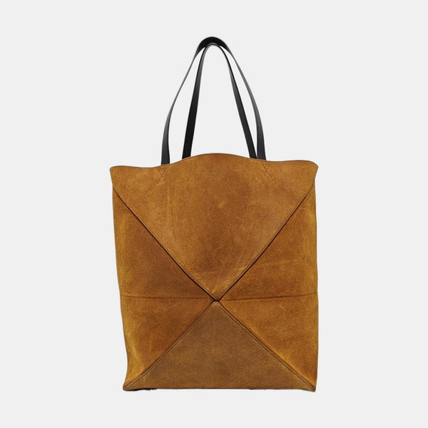 Puzzle Fold Suede Brown