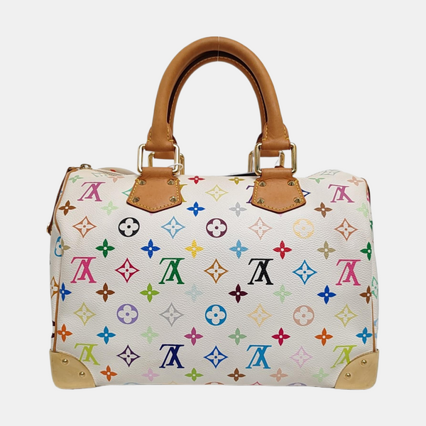 SPEEDY 30 Monogram Coated Canvas White