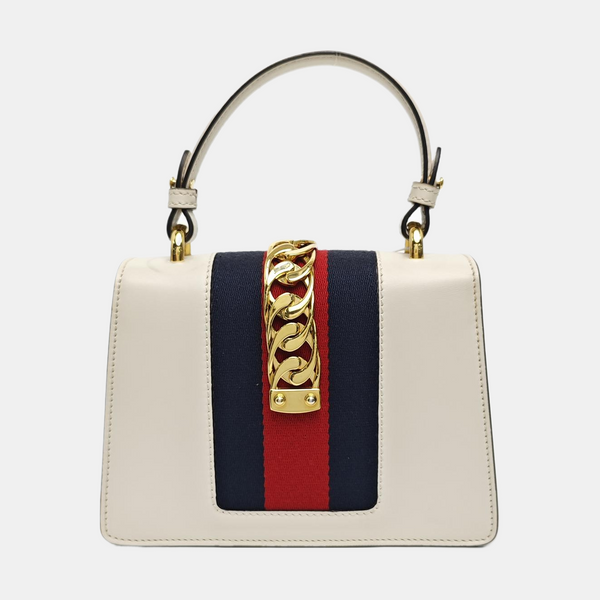 Sylvie Mini Calfskin White