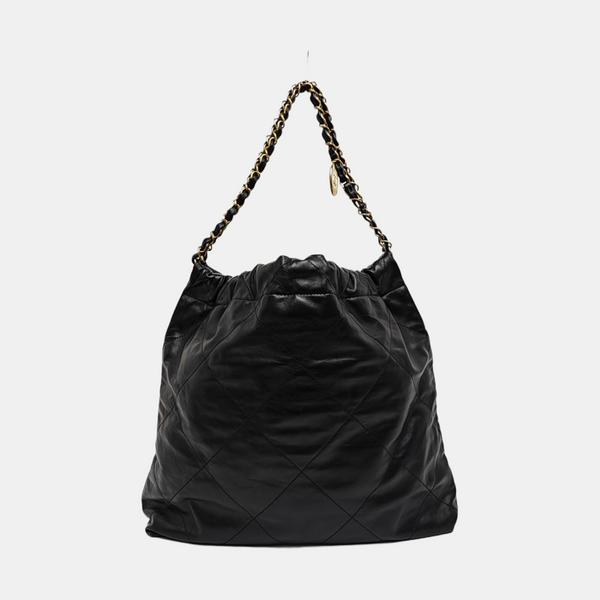 CHANEL 22 Medium Quilted Calfskin Black