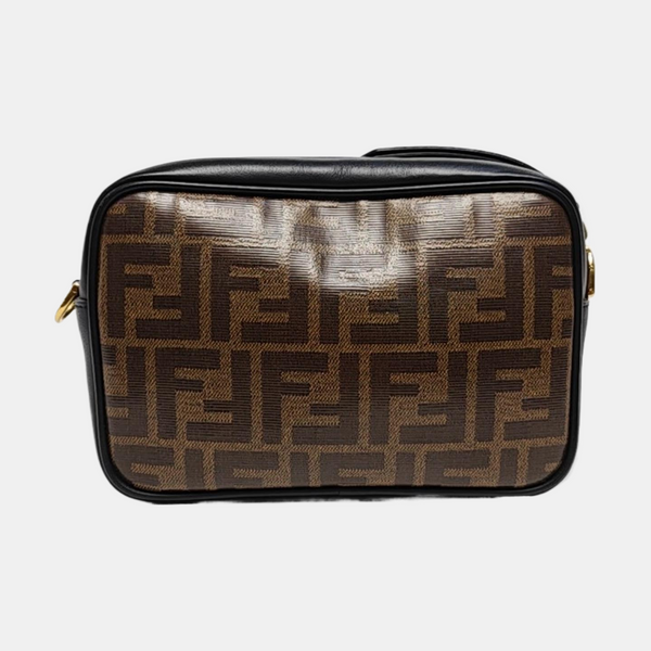 Coated Canvas Shoulder Bag Mini Brown