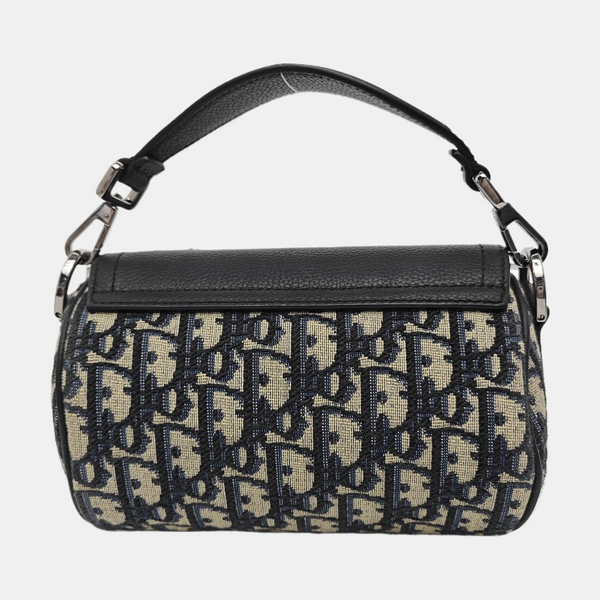 Saddle Mini Oblique Canvas Blue