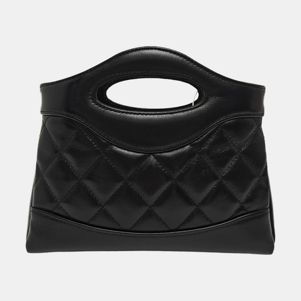 CHANEL 31 Quilted Waxed Cafskin Black