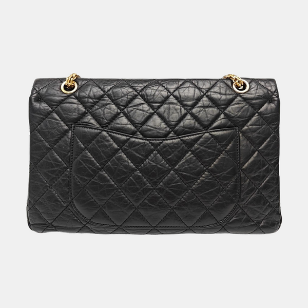 2.55 Maxi Quilted Calfskin Black