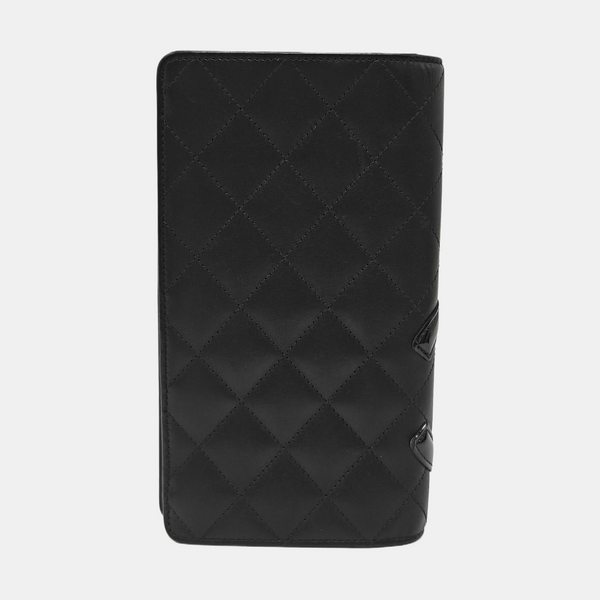 Authenticated pre-owned CAMBON Quilted Calfskin Black Wallet - Wallet at Looply