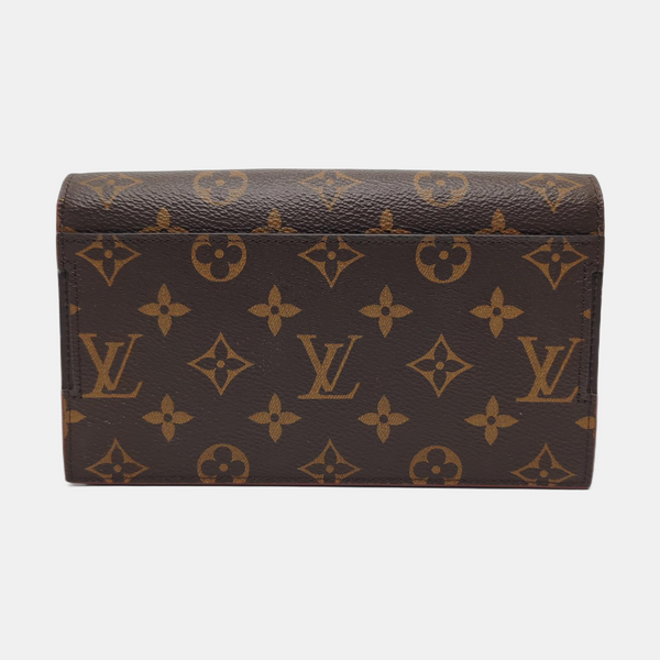 S LOCK Monogram Coated Canvas Brown