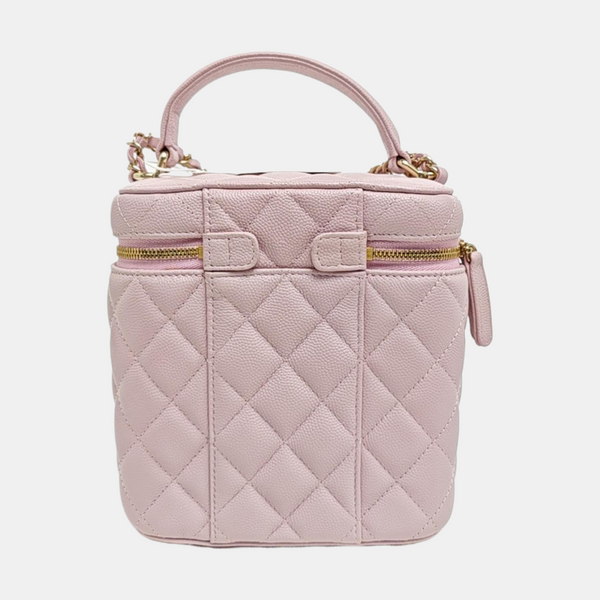 TRENDY CC Quilted Grained Calfskin Pink