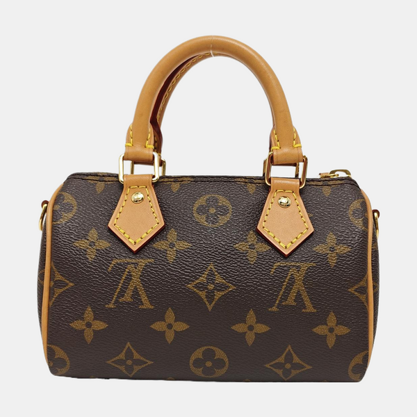 SPEEDY Nano Monogram Coated Canvas Brown