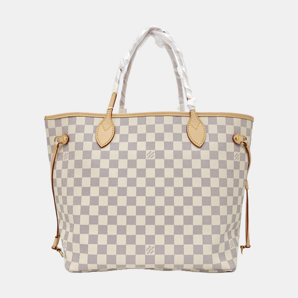 NEVERFULL MM Damier Azur Coated Canvas White