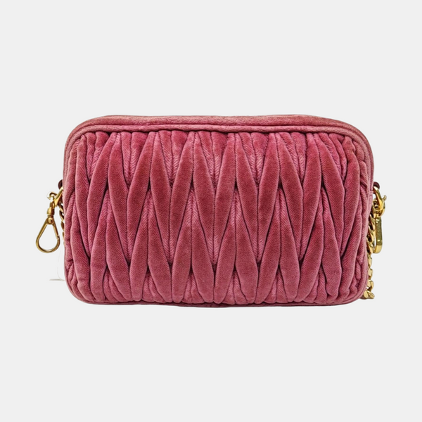 Matelassé Quilted Velvet Beige