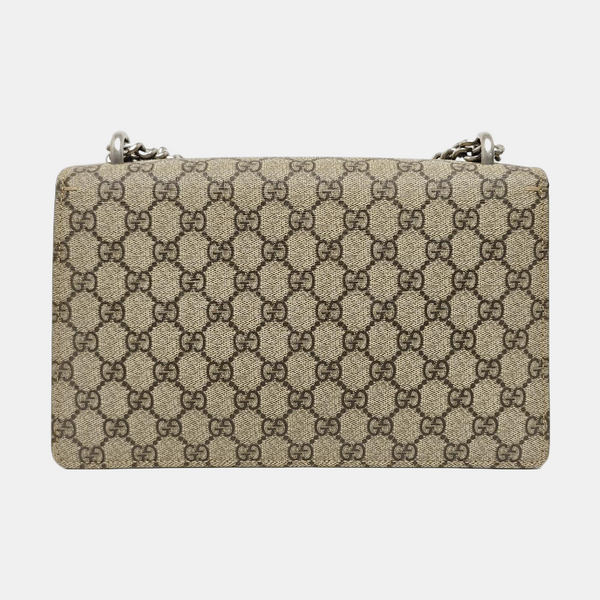Dionysus Small Monogram Coated Canvas Beige