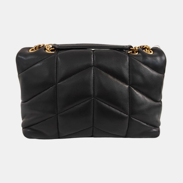 PUFFER Mini Chevron Lambskin Black