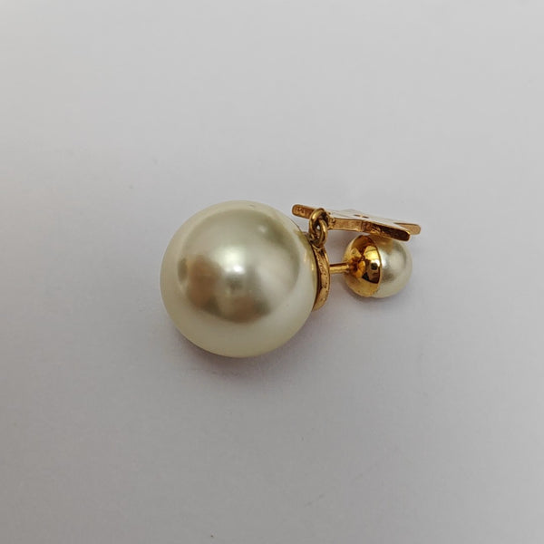 Dior Tribales Metal White Stud Earrings