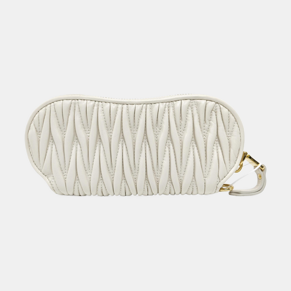 Quilted Lambskin Clutch White