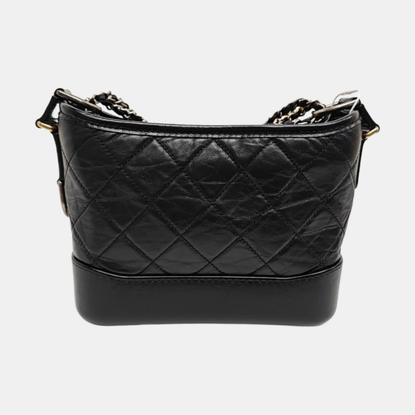 GABRIELLE Small Quilted Calfskin Black