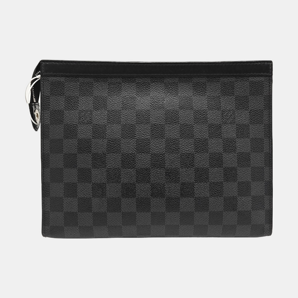 Pochette Voyag MM Damier Graphite Coated Canvas Gray
