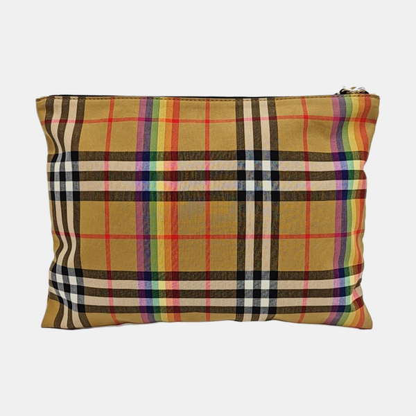 Coated Canvas Clutch Multicolor