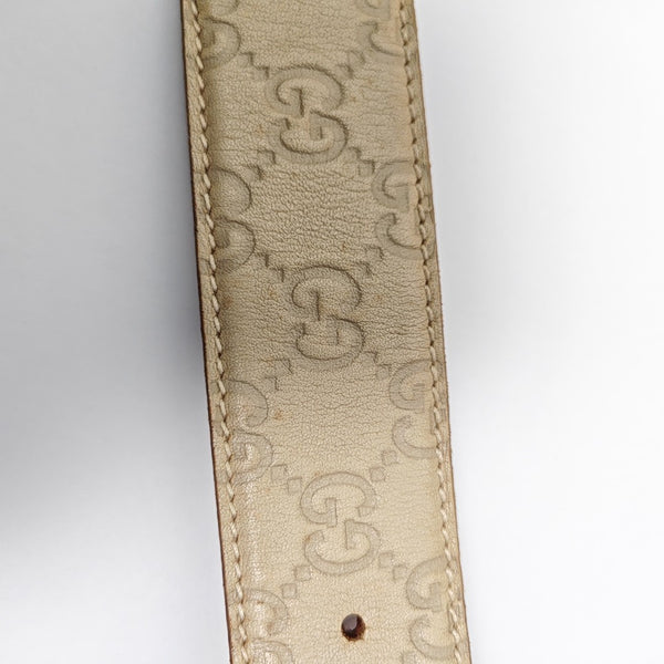 Leather Belt Beige