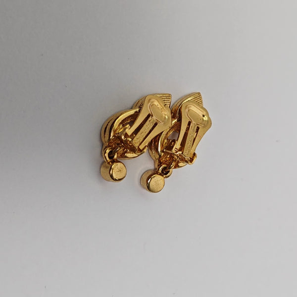 Metal Gold Clip On Earrings