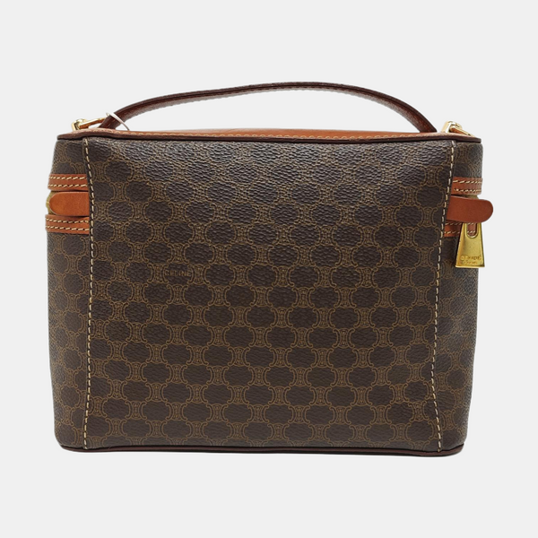 MACADAM TOP HANDLE COSMETIC BAGS Coated Canvas Brown