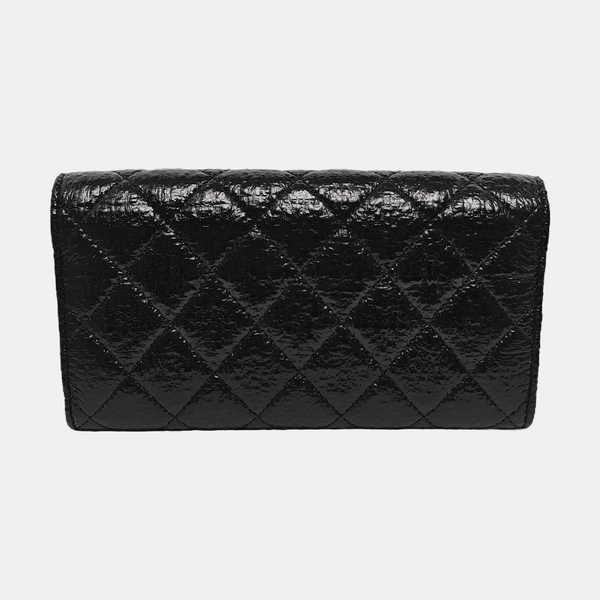 Quilted Calfskin Wallet Black