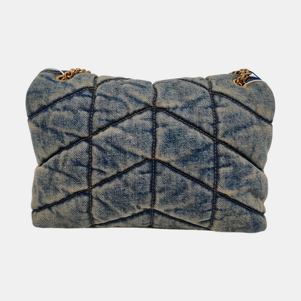 PUFFER Mini Quilted Denim Blue